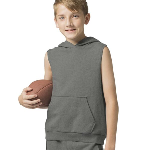 Youth Stadium Hooded Sleeveless Sweatshirt Thumbnail
