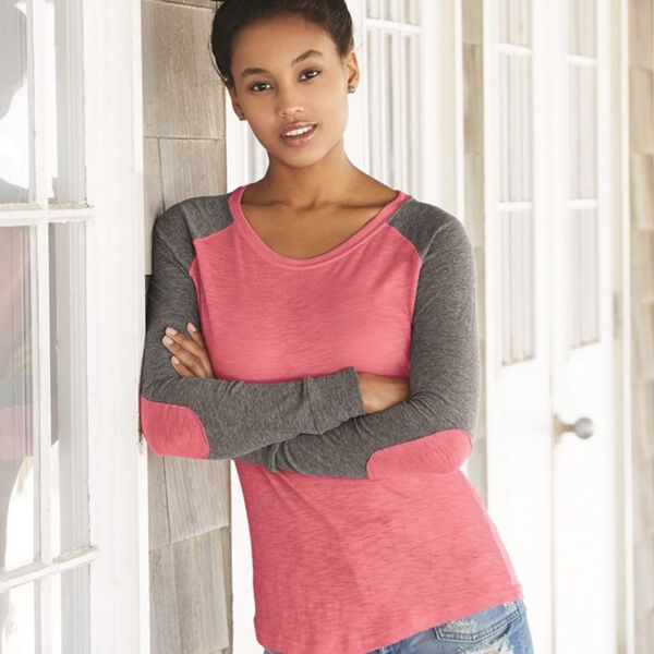 Women's Preppy Patch Slub T-Shirt Thumbnail