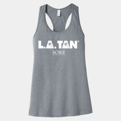LA Tan BELLA+CANVAS Women’s Jersey Racerback Tank Thumbnail