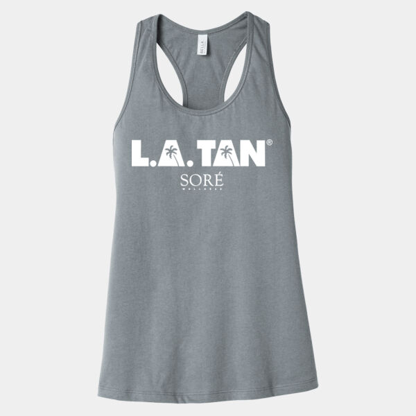 LA Tan BELLA+CANVAS Women’s Jersey Racerback Tank Thumbnail