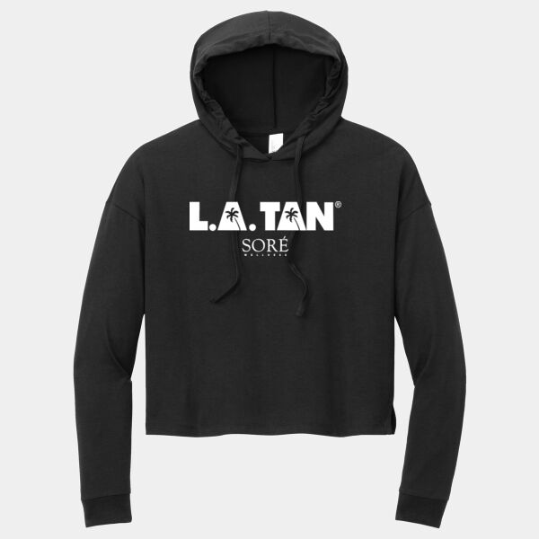 LA Tan Women's Perfect Tri Midi Long Sleeve Hoodie Thumbnail